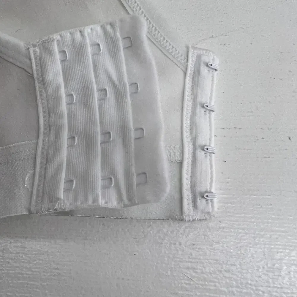 Lane Bryant Cacique White Cotton Lightly Lined No-Wire Full Coverage Bra 42D